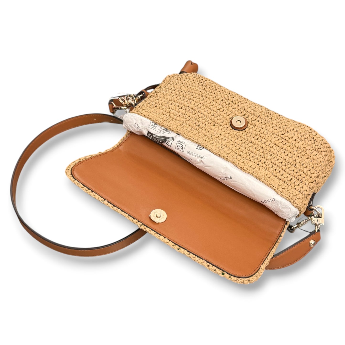 GUESS- Borsa Donna, Group:OFELIA, Col.NATURAL/COGNAC