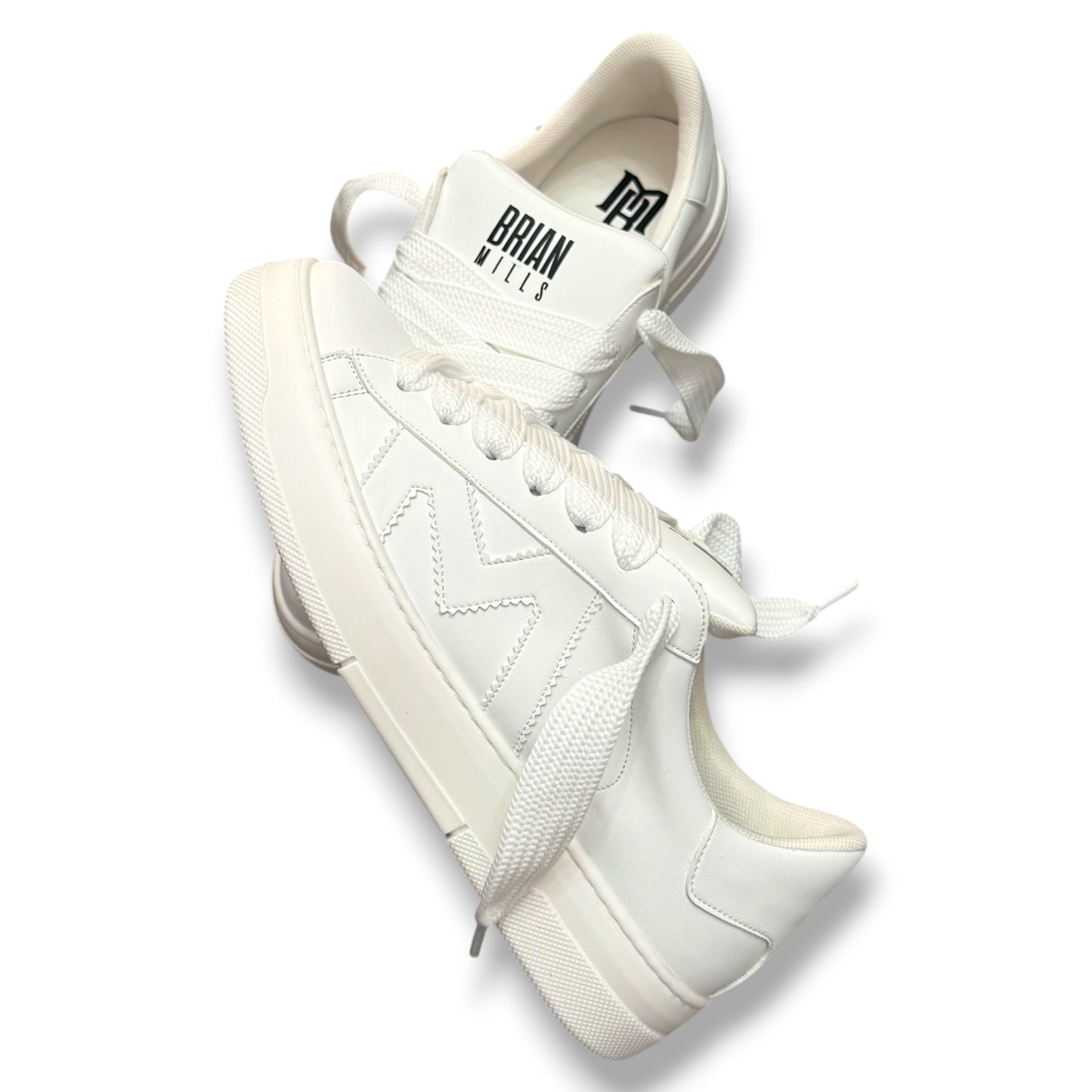 BRIAN MILLS- Scarpe Uomo, mod.555B, Col.Bianco/Bianco