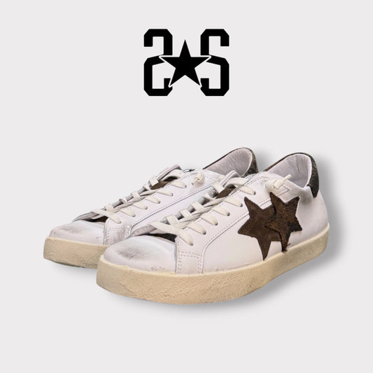 2 - STAR, Scarpa Uomo, Col.Bianco/Marrone
