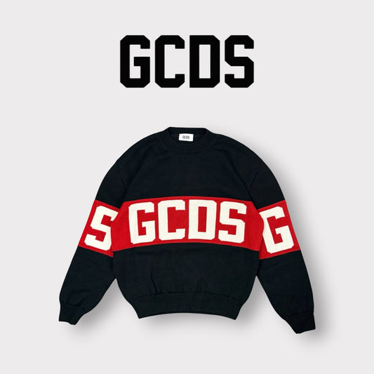 GCDS - Maglioncino, Col.Nero/Rosso