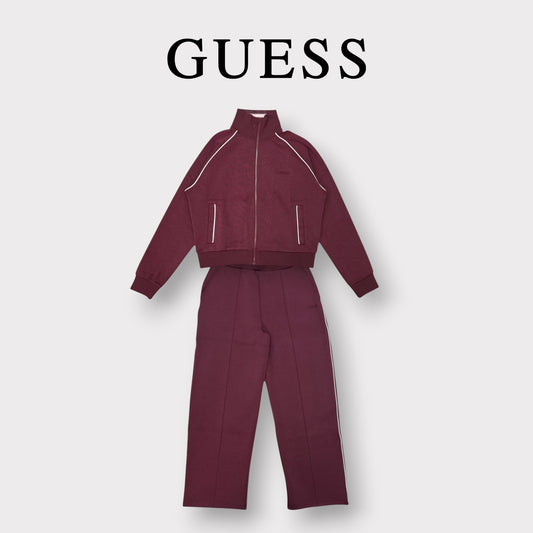 GUESS- Tuta completa Donna, con righino lungo le braccia e le gambe, Col.Bordeaux