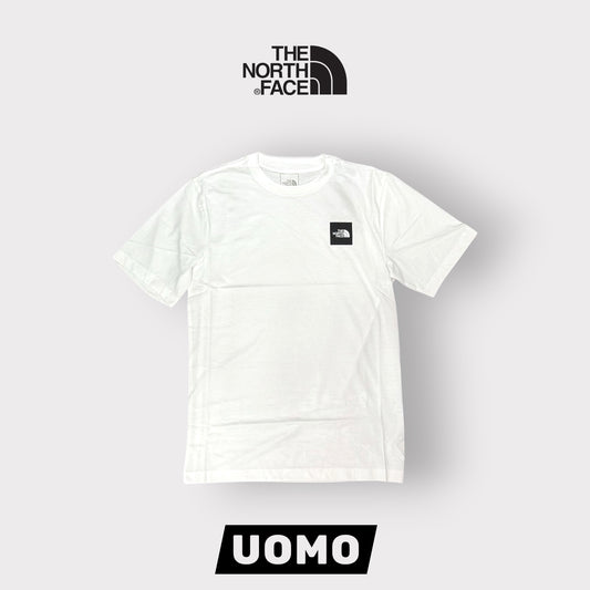 THE NORTH FACE- T-Shirt Uomo con logo stampato quadrato lato cuore, Col.Bianco