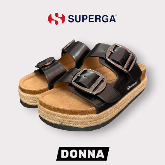 SUPERGA- Scarpe Donna, con zeppa, col.Nero