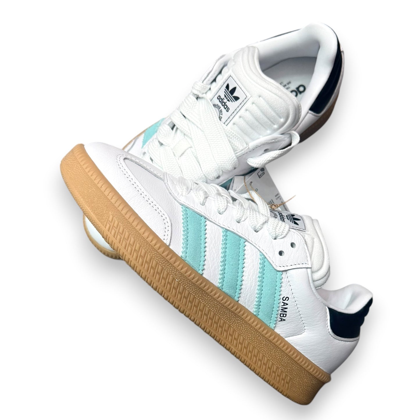 ADIDAS- Scarpe SAMBA XLG, Col.Bianco/verde