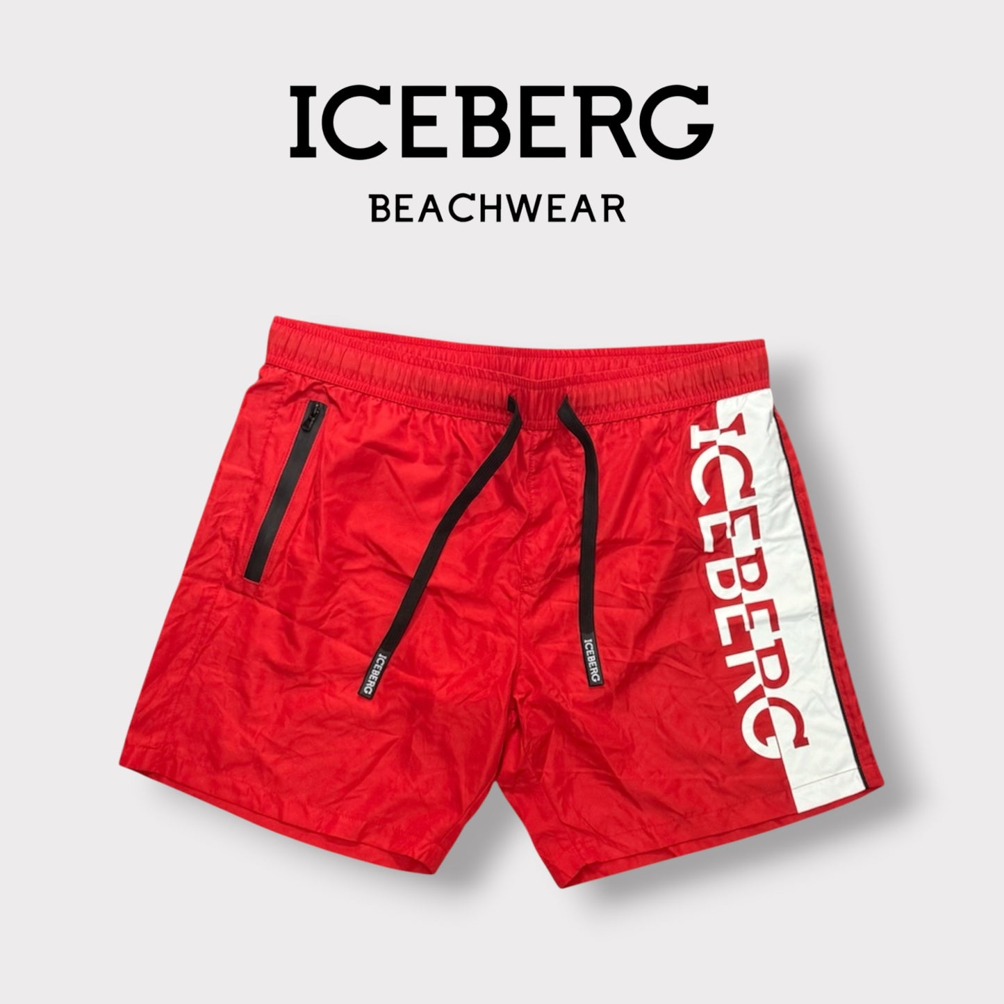 ICEBERG BEACHWEAR- Costume Uomo, col.Rosso
