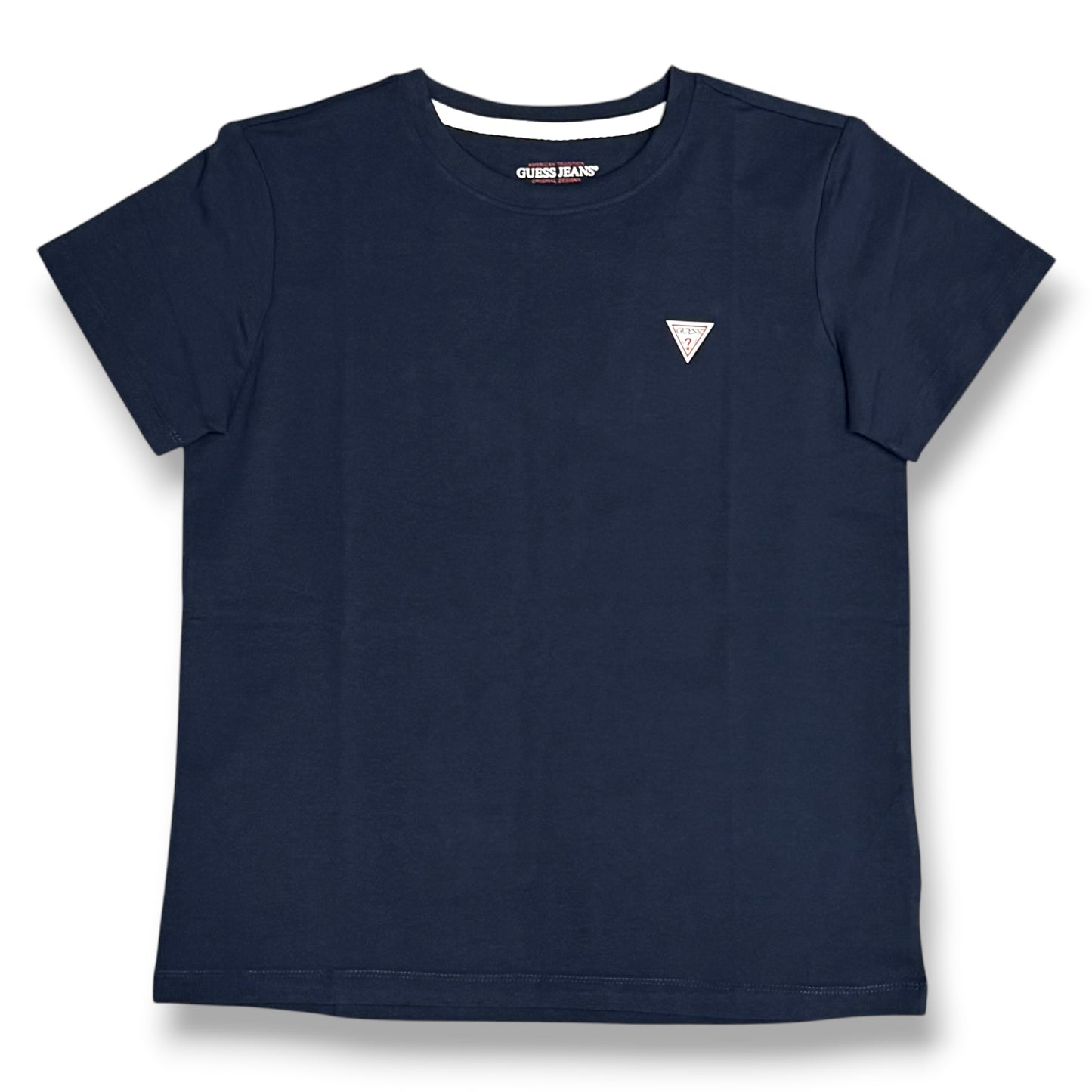 GUESS JEANS- T-shirt Donna, RegularFit, con logo lato cuore, col.Blu