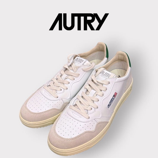 AUTRY - Scarpa Uomo, con baffo verde, Col.Bianco
