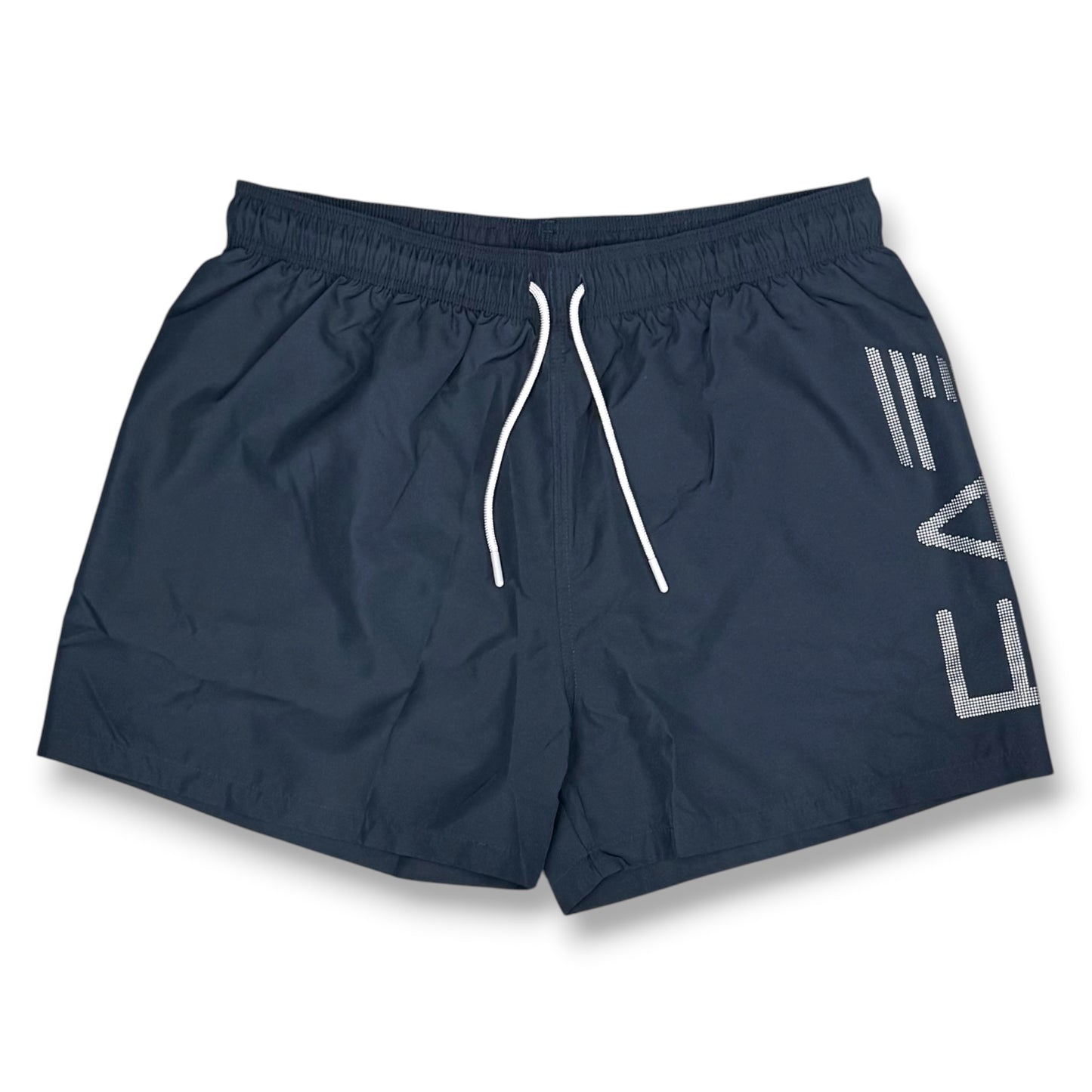 EMPORIO ARMANI- Costume Uomo con scritta sulla gamba, Col.Blu