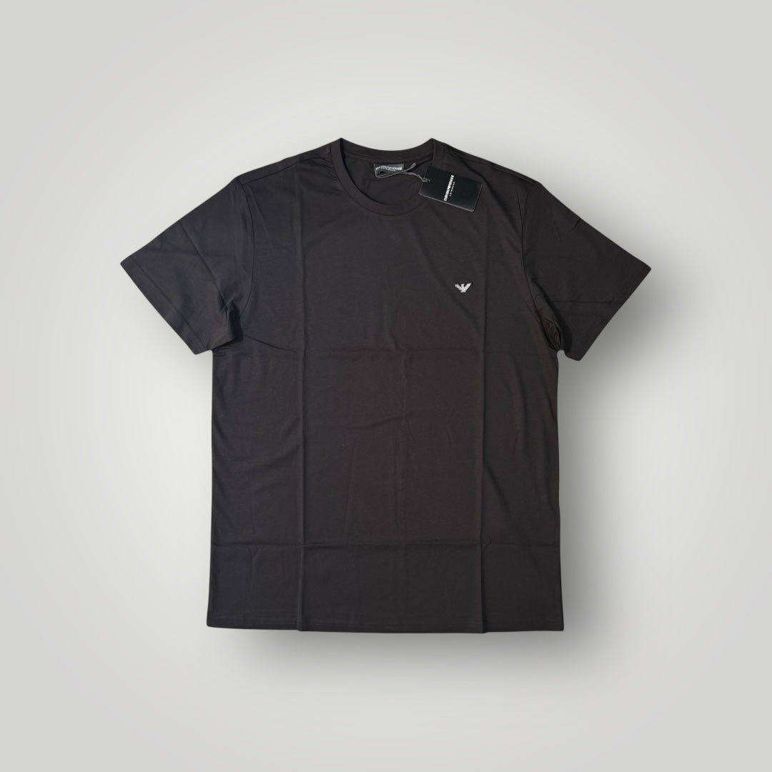 T-shirt EMPORIO ARMANI, con logo lato cuore in rilievo, Col.Nero