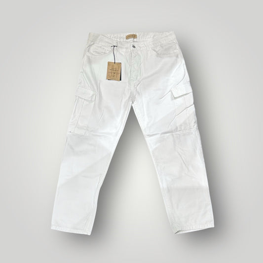 Jeans Just West Uomo in Denim Bianco, Cargo BaggyFit