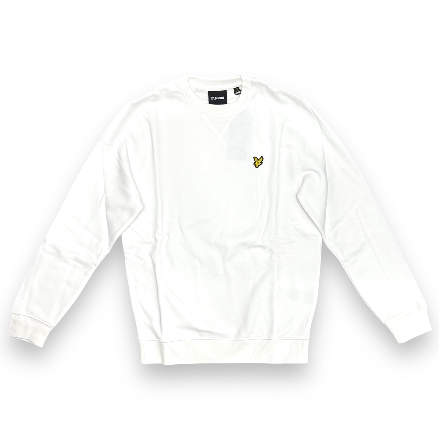Felpa LYLE&SCOTT girocollo in tex.felpato,col.White