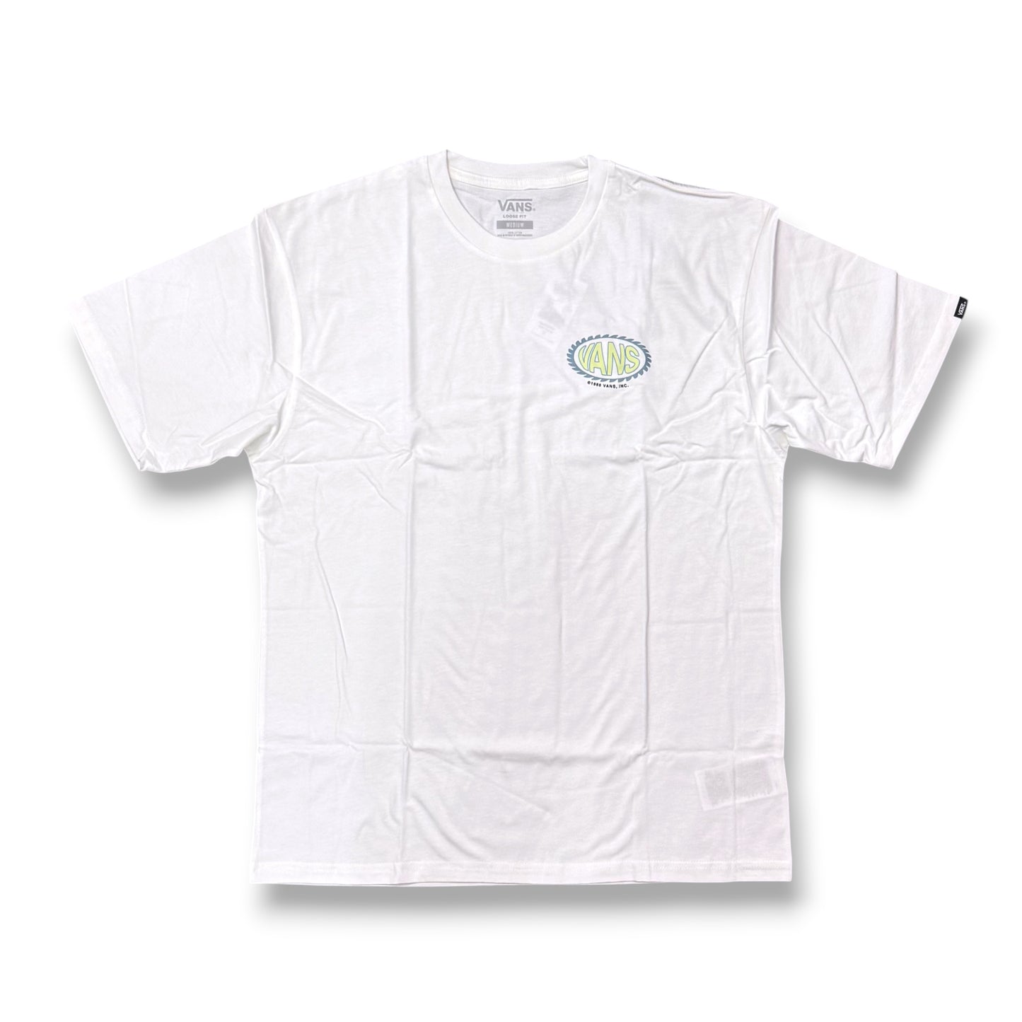 VANS- T-Shirt Uomo, Loose Fit con stampa lato cuore, Col.Bianco