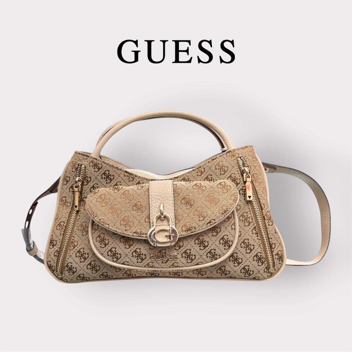GUESS- Borsa Donna, Group:JESSA, Col.LATTE LOGO