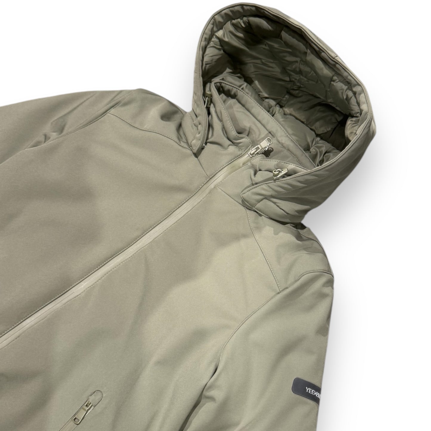 Giubbotto Softshell Corto YES-ZEE Uomo, Cappuccio sganciabile, Slim Fit, Col. Verde