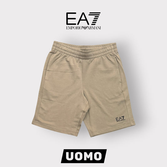 EMPORIO ARMANI-Bermuda, con logo piccolo sulla gamba, col.Beige
