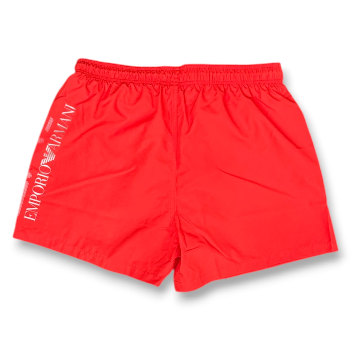 EMPORIO ARMANI- Costume Uomo con scritta sulla gamba, Col.Rosso