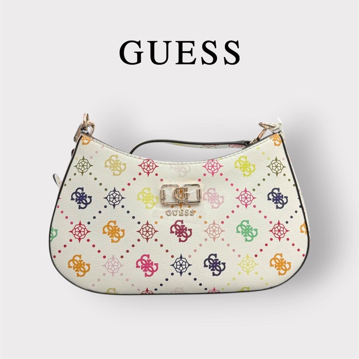 GUESS- Borsa Donna, Group:EMILIE LOGO, Col.MULTILOGO