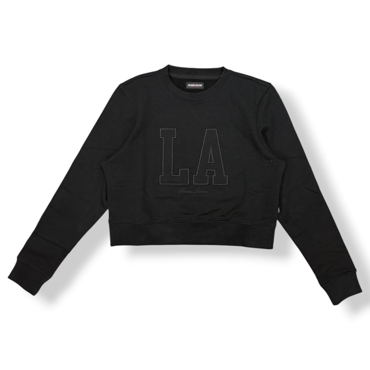 GUESS - Felpa Donna, girocollo , tex.Garzato, col.Nero