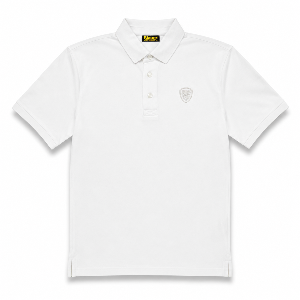 BLAUER- Polo Uomo, Regular Fit, mod.Albans, Col.Bianco