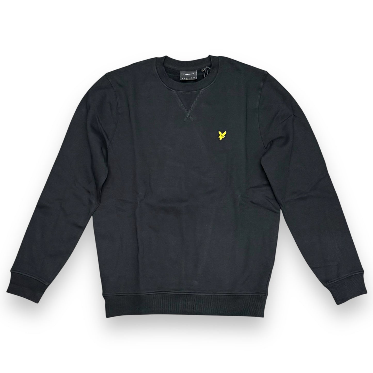 Felpa LYLE&SCOTT girocollo in tex.felpato,col.Nero