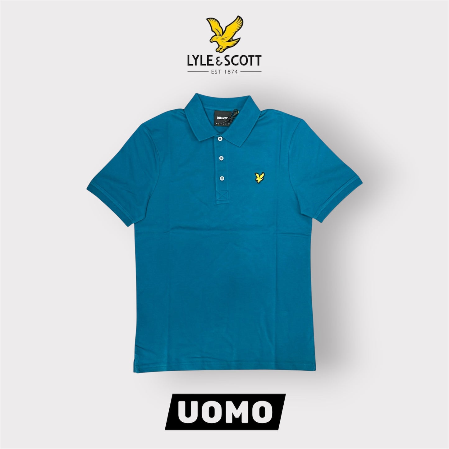 LYLE & SCOTT- Polo, Regular Fit, Col.Lagoon