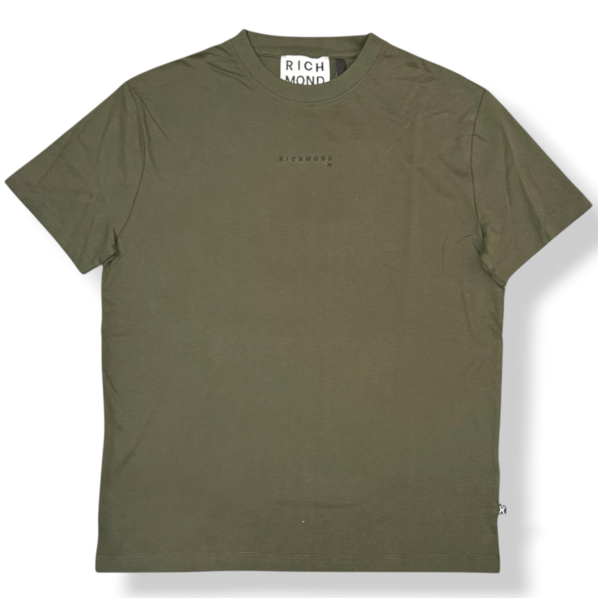RICHMOND - T-SHIRT UOMO, con logo frontale ricamato, Col.Verde