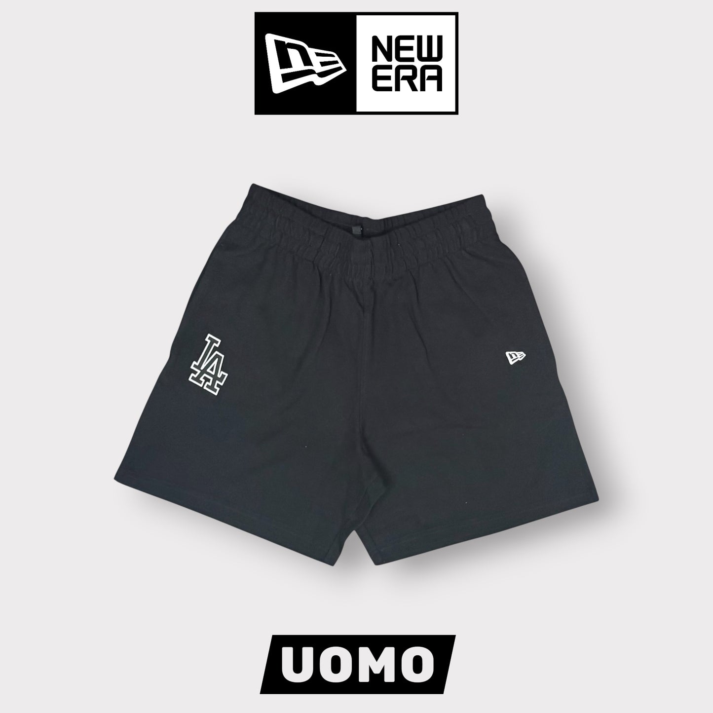 NEW ERA - Bermuda NEW YORK, tex. pique, Col.Nero