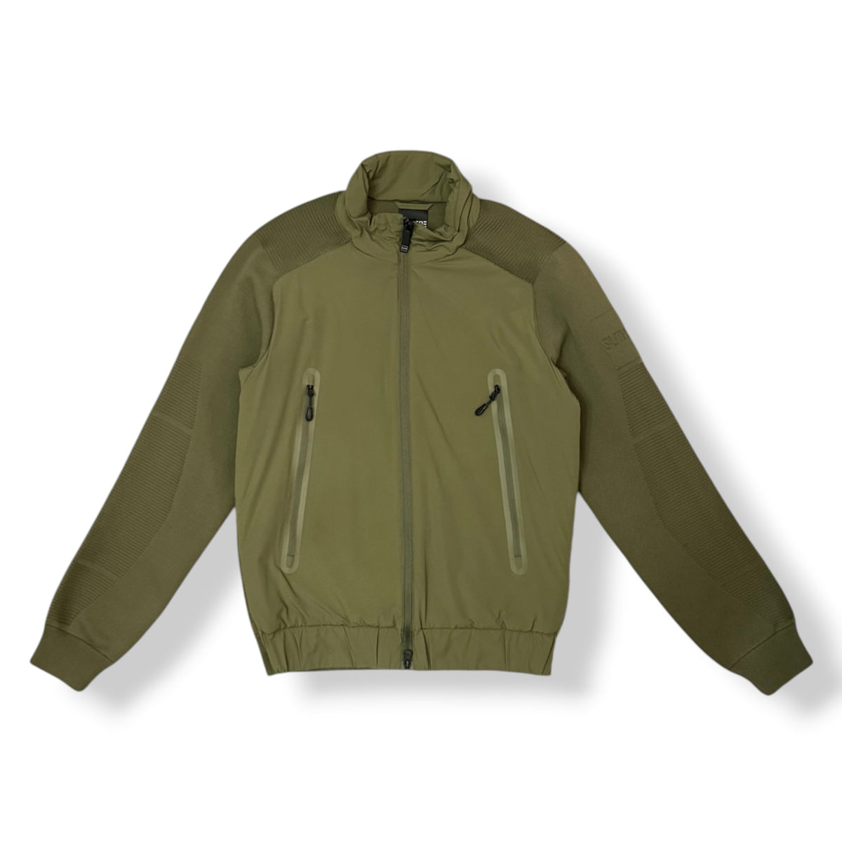 OUTHERE - Giubbotto Uomo con contrasto in maglina, mod.Eclipse, Col.Verde