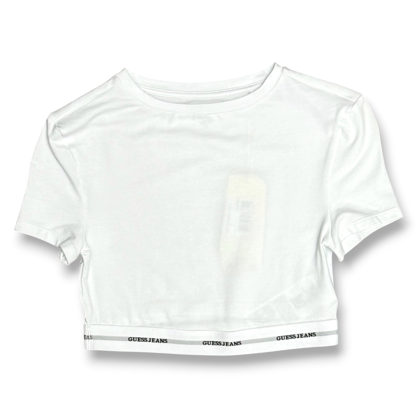 GUESS JEANS- T-shirt Donna, CroppedFit, col.Bianco