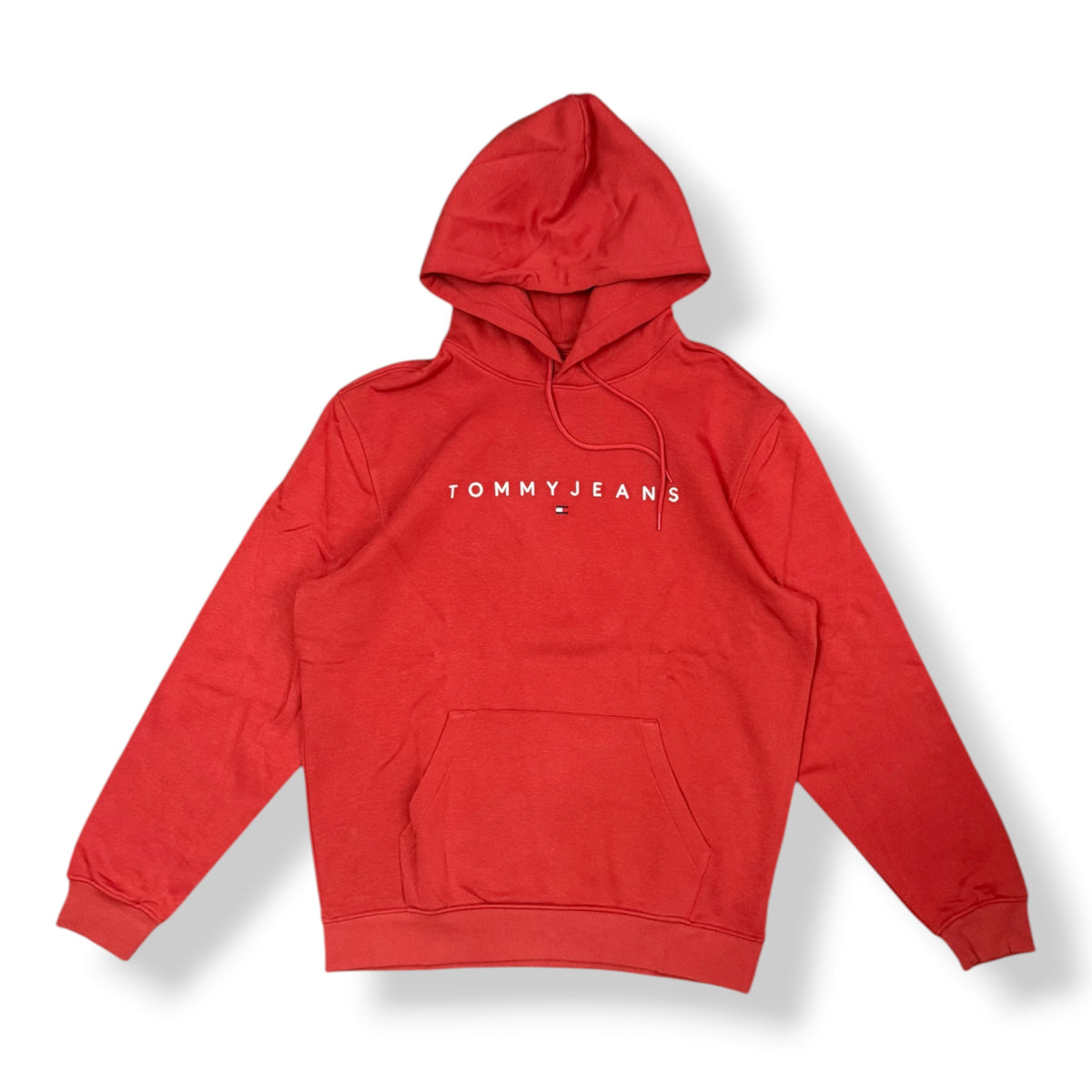 TOMMY JEANS - Felpa Uomo con cappuccio, tex.felpato, Col.Rosso