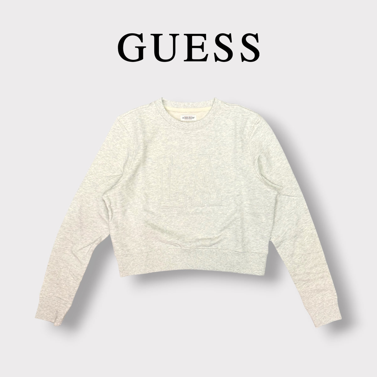 GUESS - Felpa Donna, girocollo , tex.Garzato, col.Grigio