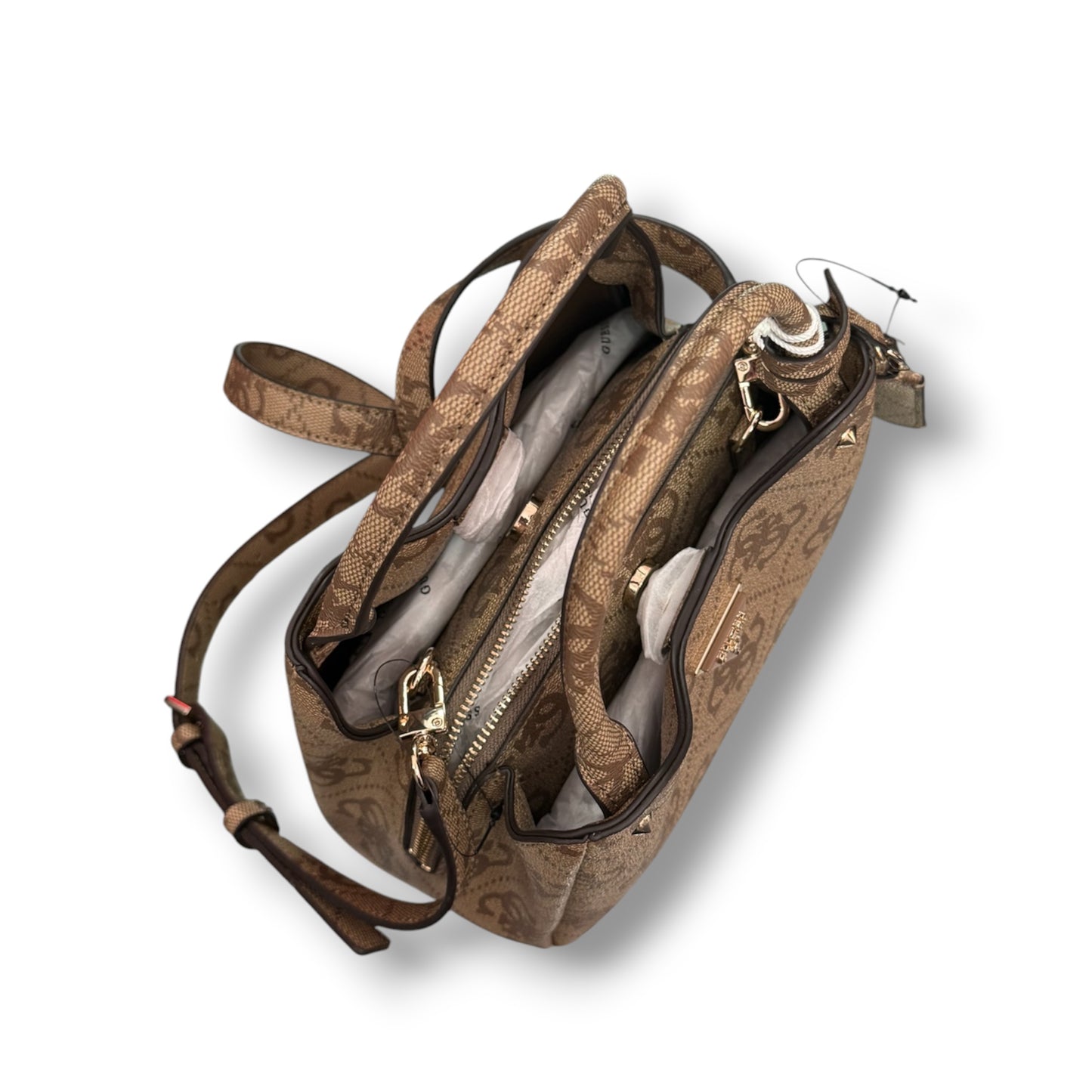 GUESS- Borsa Donna, Group:MERIDIAN II, Col.LATTE LOGO