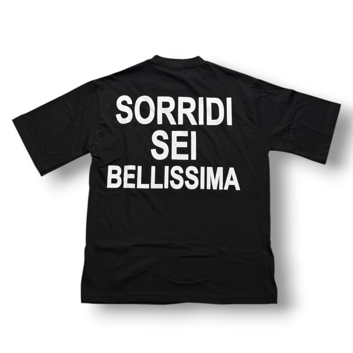 LUKAS KIMI - T-Shirt Uomo con scritta schienale, Col.Nero