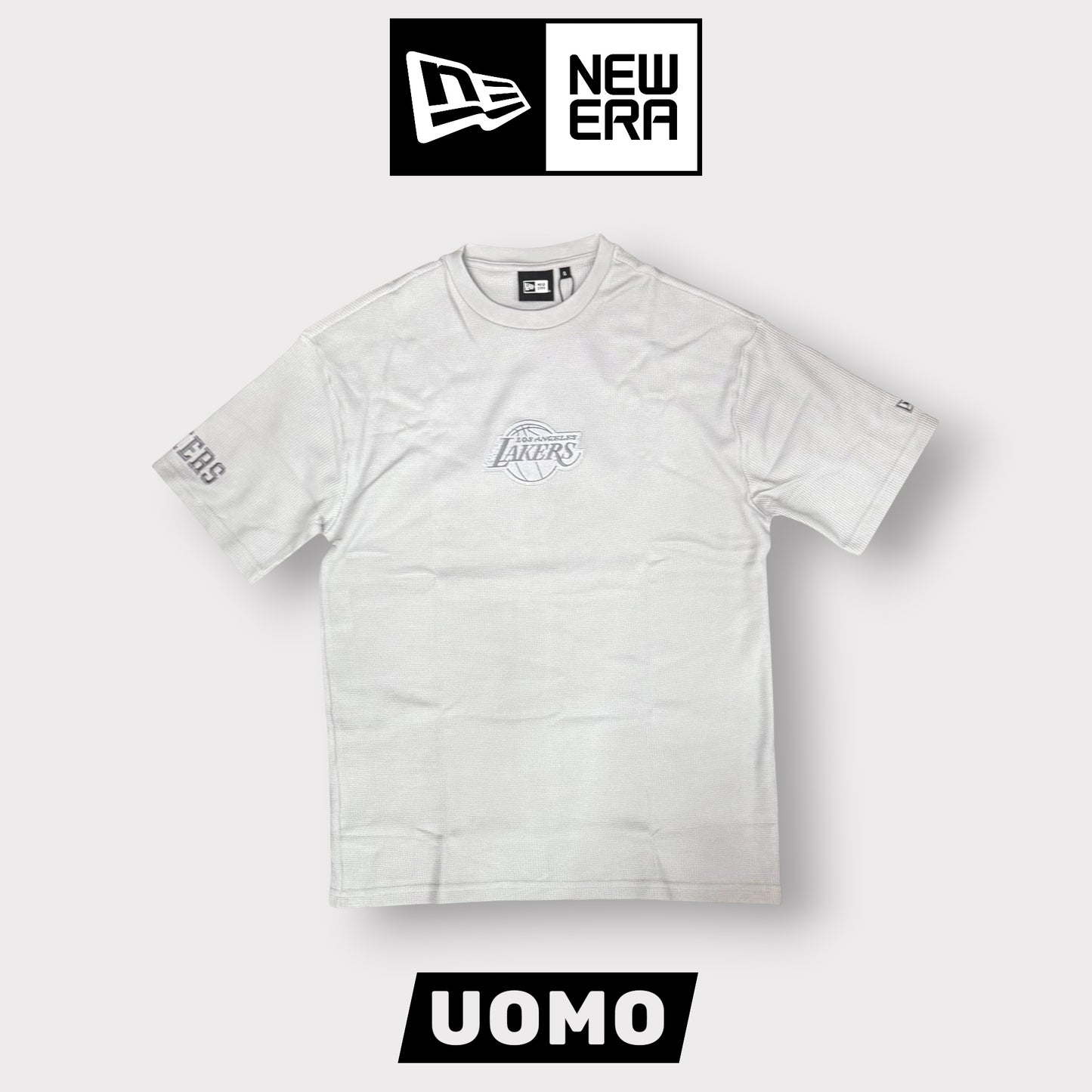 NEW ERA - T-Shirt Uomo LAKERS Col.Grigio