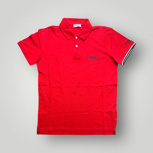 Polo ICEBERG, logo lato cuore N.Basic, RegularFit, Col.Rosso