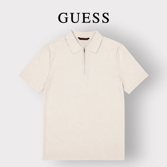 GUESS- Polo Uomo, in filo,  Regular Fit, col.Beige