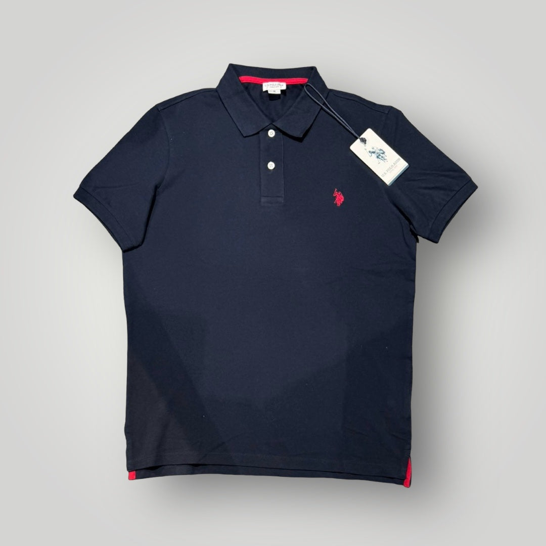 Polo U.S.POLO ASSN. since 1890 Uomo in piquet, RegulrFit, mod.Basic,  col.Blu