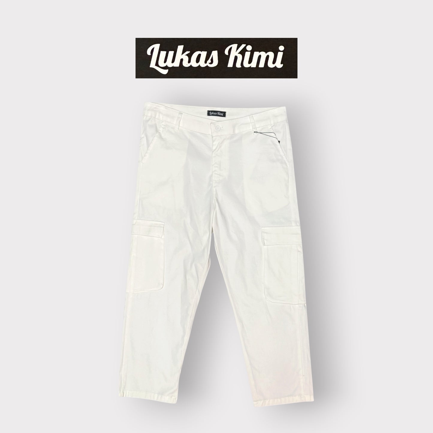 LUKAS KIMI - Pantalone Uomo, mod.Slim, Col.Bianco
