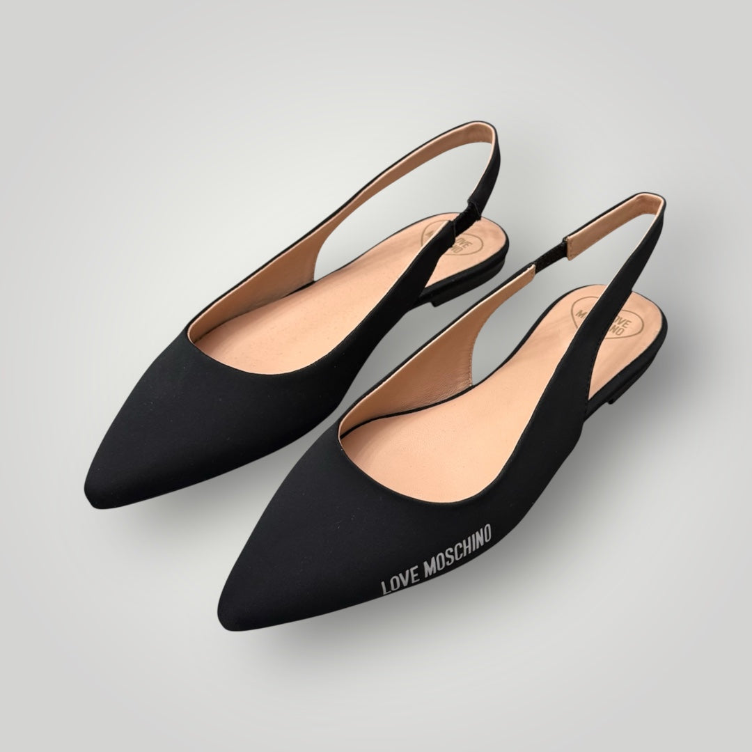 Slingback LOVE MOSCHINO, col.Nero