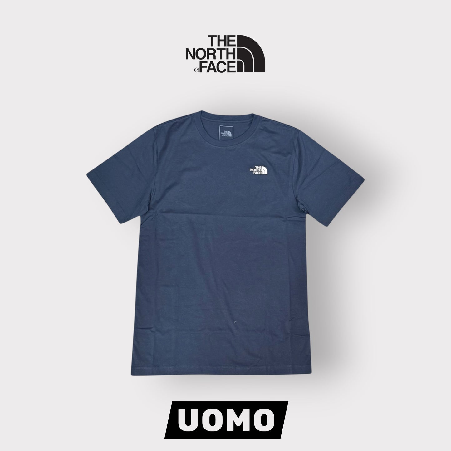 THE NORTH FACE- T-Shirt Uomo con logo ricamato lato cuore, Col.Blu