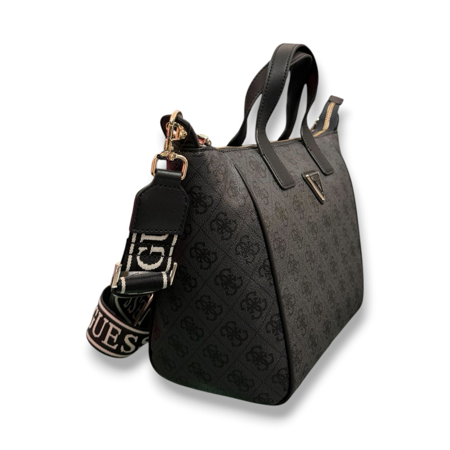 GUESS- Borsa Donna, Group:FOLLIE TRAVEL, Col.COAL LOGO