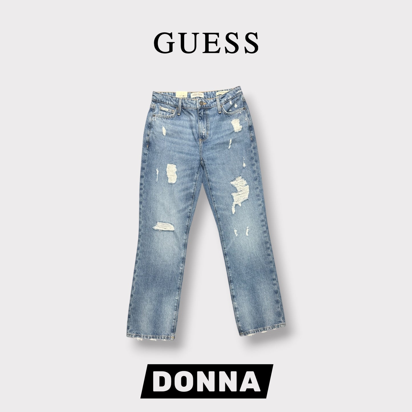 GUESS JEANS - Pantalone Donna, mod. Mid Rise Straight, (L30)