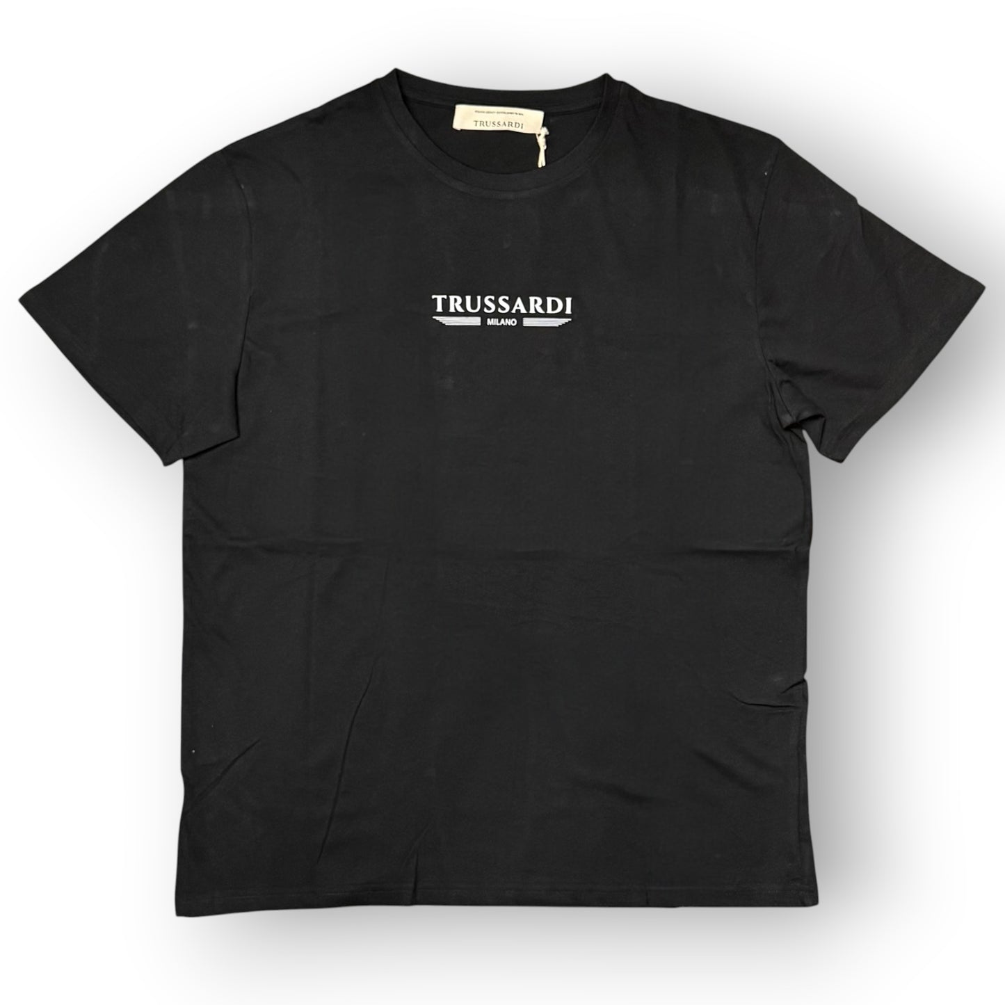 TRUSSARDI - T-Shirt Uomo con scritta frontale gommata, Col.Nero