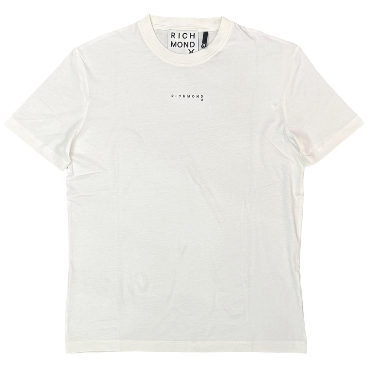 RICHMOND - T-SHIRT UOMO, con logo frontale ricamato, Col.Bianco