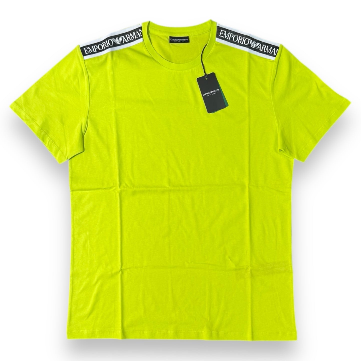 T-shirt EMPORIO ARMANI, con banda sulla spalla, Col.Verde Fluo