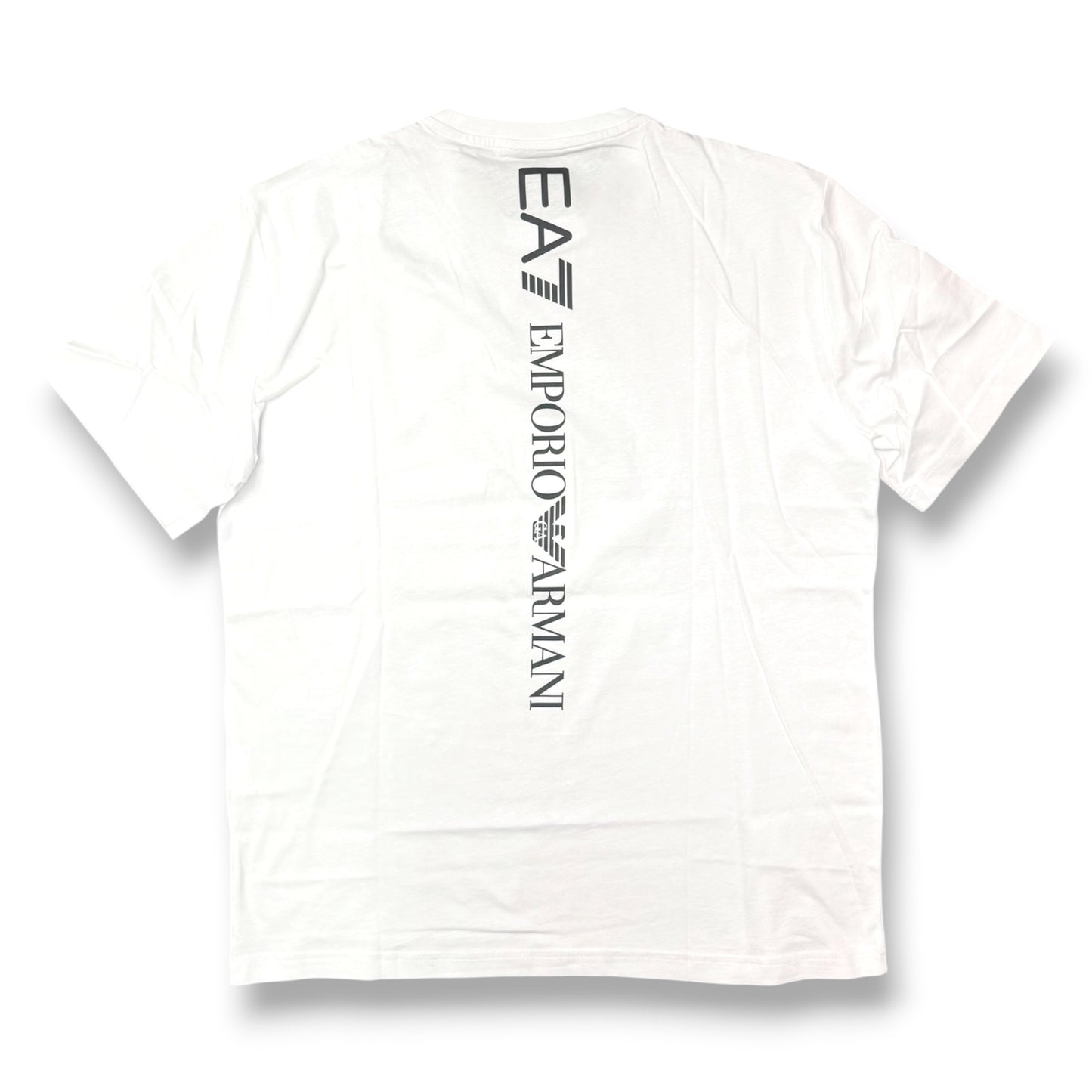 EMPORIO ARMANI- T-shirt Uomo, con logo lato cuore e stampa sulla schiena, col.Bianco