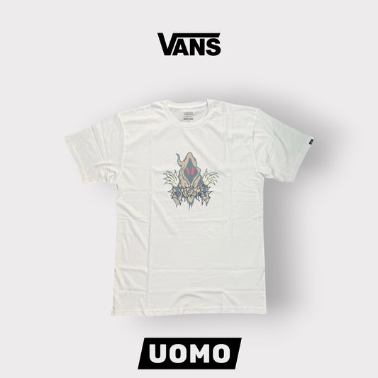 VANS- T-Shirt Uomo Classic Fit con stampa frontale, Col.Bianco
