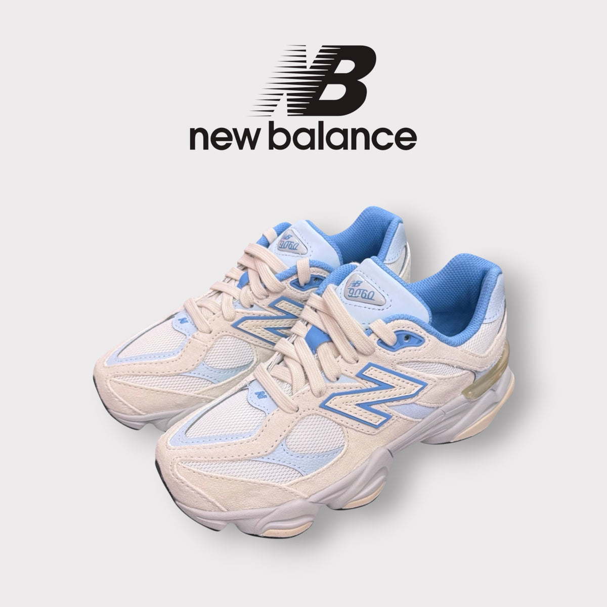 NEW BALANCE 9060 GS - Col.Panna/Azzurro