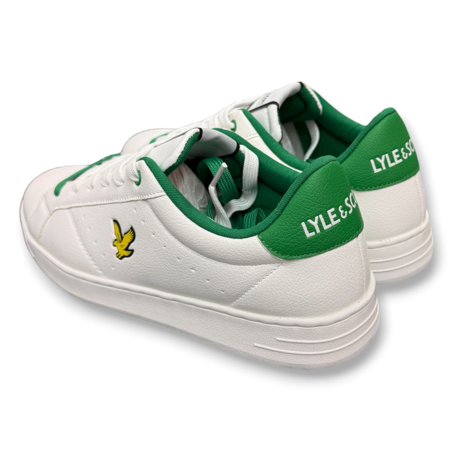 LYLE & SCOTT- Scarpe Uomo, mod.ELGIN HOLE, Col.Bianco/Verde