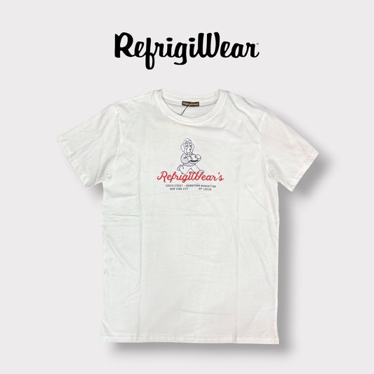 REFRIGIWEAR - T-Shirt Uomo con disegno frontale, Col.Bianco